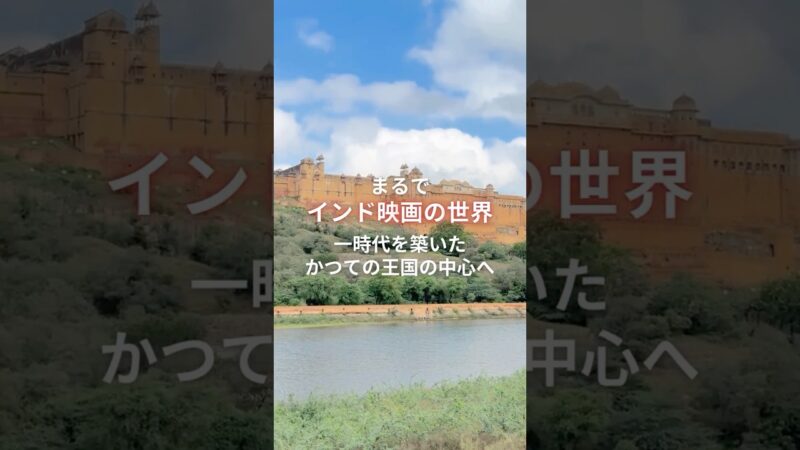 【インド|アンベール城】まるでインド映画の世界！一時代を築いたかつての王国の中心へ #shorts #インド観光 #インド旅行 #ジャイプール #jaipur #アンベール城 #世界遺産