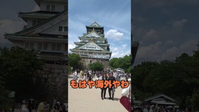 大阪城もはや海外か！？外人オンリー日本人居ない？？？　　　#大阪城 　#大阪　#観光　#外人だらけ　#大阪観光