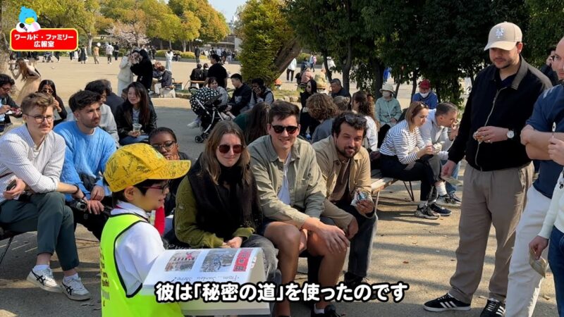 【外国人に大人気】大阪城でミステリーガイドをする小学生が凄すぎる！