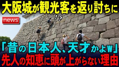 【海外の反応】「石垣は“罠”だったw」大阪城が観光客を返り討ちに！観光客の非常識が限界突破
