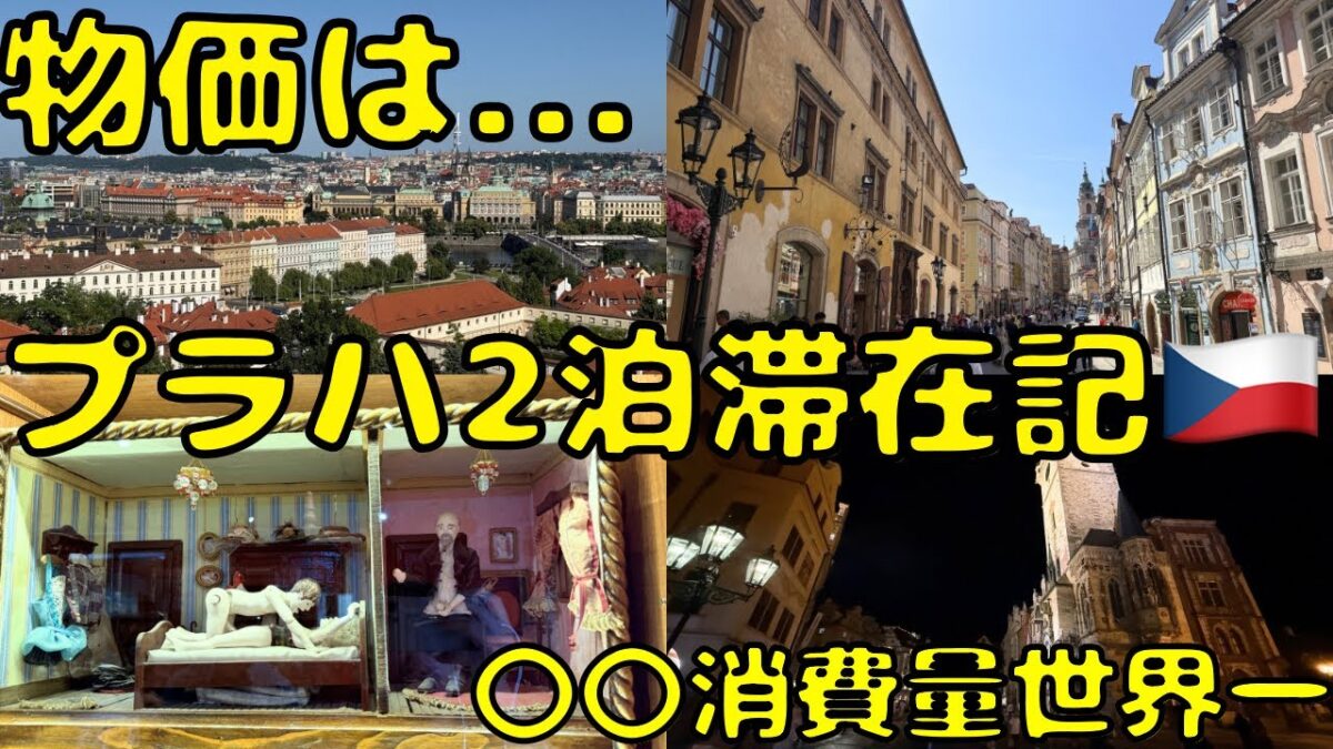 【魅力が多いプラハ🇨🇿】世界最大の城！？物価高のヨーロッパでも旅行しやすいチェコの首都に滞在すると…