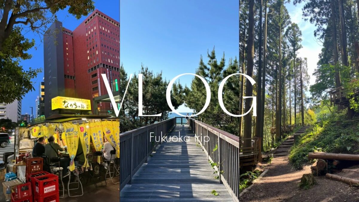 【vlog】九州旅行後編/福岡での自然満喫旅🍃/糸島・天神・海の中道海浜公園