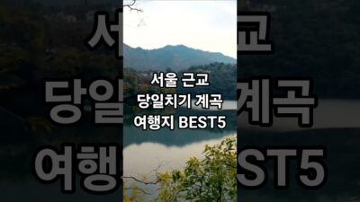 서울 근교 당일치기 계곡 여행지 BEST5 #shorts