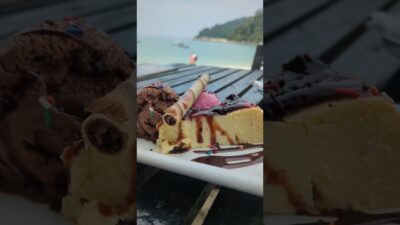 Dessert on the beach at Pangkor Island