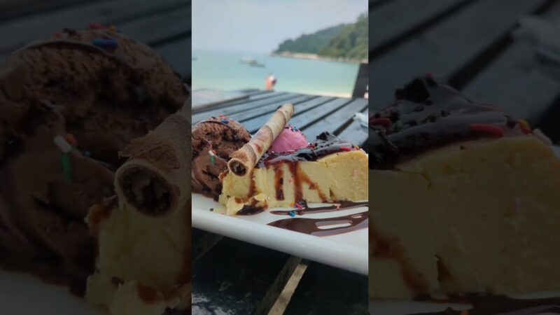Dessert on the beach at Pangkor Island