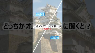【どっちがオススメかAIに聞くと？】「姫路城」と「大阪城」の場合