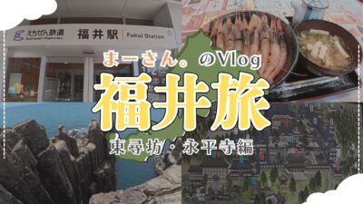 【福井弾丸旅Vlog】大阪から日帰り！？絶景東尋坊と荘厳な永平寺、海の幸満喫の旅！