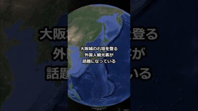 大阪城の石垣を登る外国人観光客が話題になっている #shorts