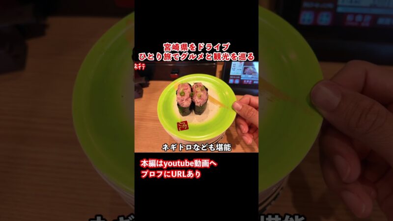 【宮崎観光】寿司が美味い！宮崎ドライブ旅行の思い出！#ひとり旅 #旅行vlog #宮崎県